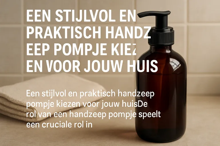 Een stijlvol en praktisch handzeep pompje kiezen voor jouw huis